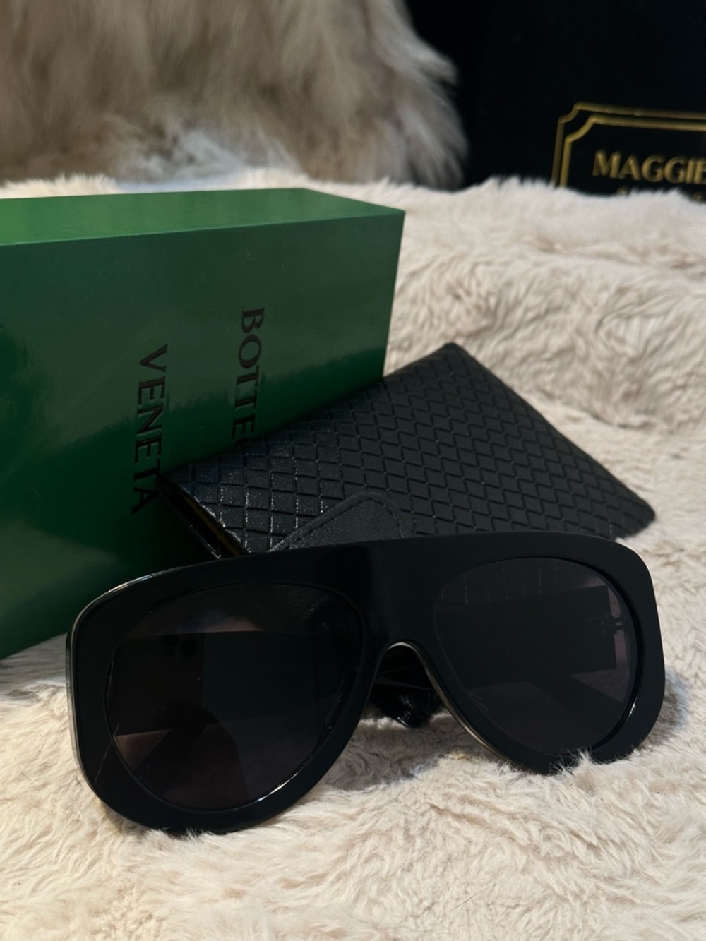 Bottega Veneta Black SKI Sunglasses